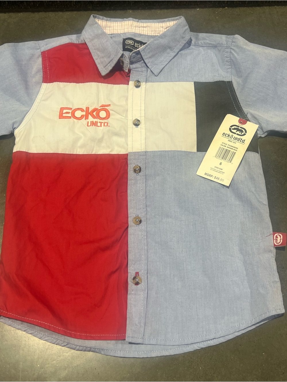 Ecko Unlimited Colorblock Button-Down Shirt
